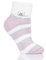 HEAT HOLDERS Damen Lounge Schoppersocken mit Federband-Umschlagbündchen Packung mit 1 Crème 37-42