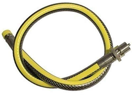 Cooker Flex Straight Bayonet Gas Cooker Hose 1000mm X 1/2 LPG/NG