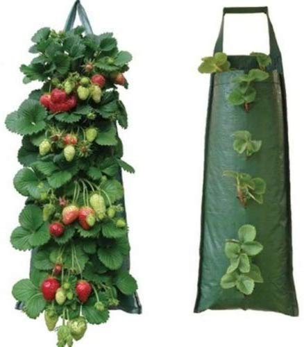 Muddy Hands 2 x Fabric Hanging Planter Grow Bag Plant Pouch Tomato Herb Flower Strawberry