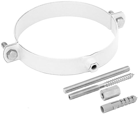 raik ESH116-150-w Rauchrohr/Ofenrohr Emaille 150mm - Rohrschelle Weiß