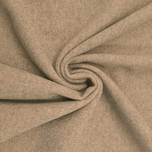 Gaby - Kaschmir Wolle Mantel Wollstoff Meterware 20 Farben - flachs-beige