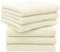 ZOLLNER Set de 6 Serviettes de Toilette, 50x100 cm, Coton, Marron Clair