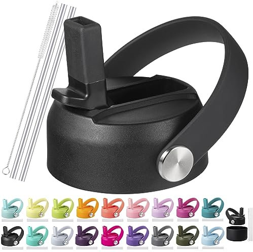 RRegeny Straw Lid for Hydro Flask Wide Mouth 32 40 oz, Lids with Flexible Handle compatible with HydroFlask, Replacement Sports Flex Cap Wide Mouth Top