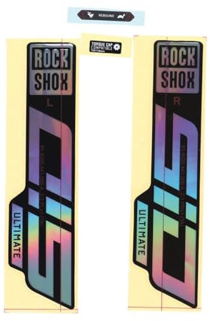 Sram Rockshox, Forcella, Kit decalkit Unisex Adulto, Gloss-Pellicola per Arcobaleno, Colore: Nero, 27/29