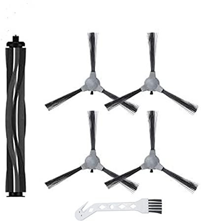 ZRF Kit de pièces de rechange pour aspirateurs Muzili G9070 – 4 brosses latérales, 1 brosse centrale, 1 brosse de nettoyage