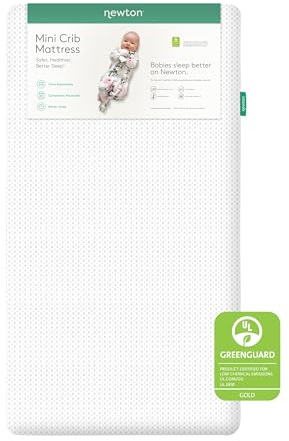 Newton Baby Mini Crib Mattress 24 x 38 - Ultra-Breathable Proven to Reduce Suffocation Risk, 100% Washable - Removable Cover Included, GREENGUARD Gold
