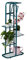 Relaxdays Étagère à plantes en métal, porte-fleurs, 6 étages, intérieur, extérieur, H x L x P : 107 x 44 x 24 cm, vert