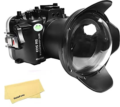 Seafrogs Underwater Housing For Canon Eos R5 +Wa005A 6 Dome Port Kit 40M/130Ft Waterproof Housing Proteive Hard Case For Canon R5+ 24-105Mm Lens