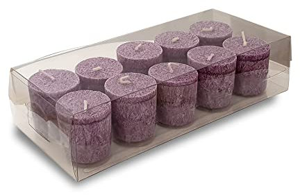 ONE GOODLIFE | Duftkerzen Geschenkset - Kerzen Set als Geschenk | 10 Stück Wachskerzen aus Stearin - Farbe Violett | Aroma-Kerzen zu Weihnachten oder für die Aromatherapie | (Grapefruit)