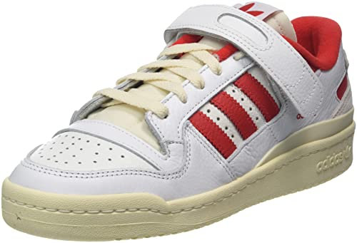 adidas Herren Forum 84 Low Sneaker, FTWR White Vivid Red Cream White, 38 EU