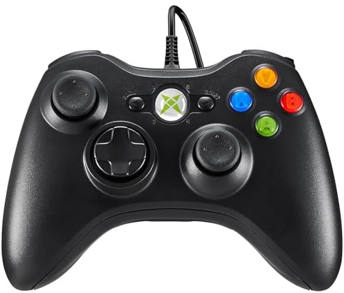 NBCP Wired Game Controller für Xbox 360 und PC, PC Gamepad Joystick mit Dual Vibration für Xbox 360/Xbox 360 Slim/Windows 7/8/10/XP, USB Wired Joypad Gaming Controller mit Kabel | xbox 360 controller