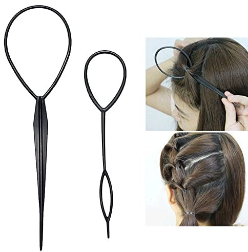 iTauyees Frisurenhilfe, Haar Tail Twister Band Dutt Styler Haartwister Hair Twister, Schwarz
