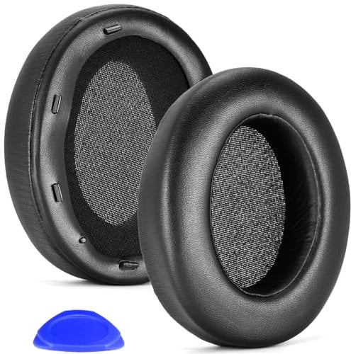 WH XB910N Earpads Cushions Replacement Compatible with Sony WH-XB910 XB910N Extra Bass Noise Cancelling Headphones,(NO fit WH-H910N Model) Ear Pads with Softer Protein Leather (Black)
