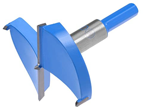 QUARKZMAN 80mm Forstner Taladro Brocas x 1uds Tungsteno Carburo Madera Agujero Sierra Barrena Abridor para Muebles Plástico Puerta Bisagra, [Azul, Gris]
