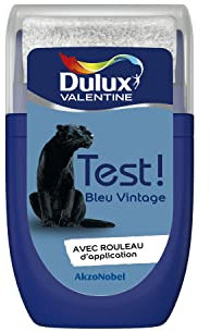 Dulux Valentine Peinture Testeur Crème de Couleur - Murs et Boiseries - Mat - Couleur Bleu Vintage 30 ml
