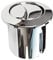 IFINGER Botón Pulsador de doble descarga D2D, medias lunas, tipo corto, compatible con el cisterna ROCA. boton para inodoro Water pulsador 822043001, Plata gris