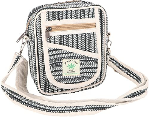 GURU SHOP Natürliche Schultertasche, Boho Ethnotasche, Kameratasche - 8, Herren/Damen, Grau, Baumwolle, Size:One Size, 20x16x4 cm, Alternative Umhängetasche, Handtasche aus Stoff