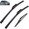 Autopixl Scheibenwischer vorne und hinten, kompatibel mit Renault Clio 3 Grandtour 2008–2012, 24 Zoll + 16 Zoll + 12 Zoll