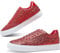 Jeekopeg Glitzernde modische Sneaker-Schuhe, glänzende Freizeitschuhe, glitzernde Pailletten, Konzert, niedrig geschnitten, Schnürschuhe, Rot Glitter, 9 Women/7.5 Men
