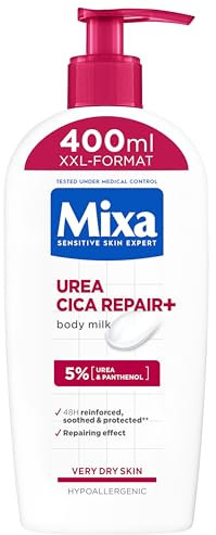 Mixa Expert Peau Sensible - Lait Cica Réparation - Réparation Effet Longue Durée - Peaux Sèches et Rugueuses - Hypoallergénique - 400 ml