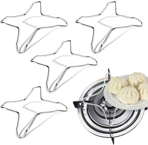 JTUYPT 4 Pcs Gasherd Aufsatz Gusseisen Gasherdaufsatz Kreuz Universal Gute Stabilität Dauerhaft Topfträger Ultraleicht Gasherdkreuz für Gaskocher Kaffeekocher Backofen Küche