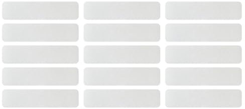 Kcvzitrds 8 x 30 (15 Stück) Treppenstufen-Matte, rutschfest, rutschfest, weiß, langlebig