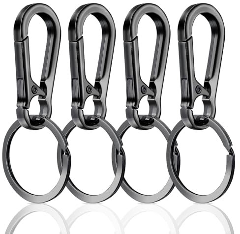 4 Stück Schlüsselanhänger Karabiner,Ymapinc Keychain Karabiner Set Metall Auto Schlüsselhalter Karabinerhaken Keychain Schlüsselbänder Für Herren Schlüsselring für Autoschlüssel Rucksäcke Camping