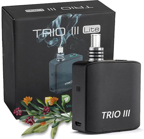 IXIGER Vaporizer,Vaporizer für Kräuter, Harze und Öle,Kräuter Verdampfer,Kein Nikotin,Einfache Reinigung,Ausziehbares Glasmundstück,Konvektion,mit Anleitung, Kompakt(Schwarz)