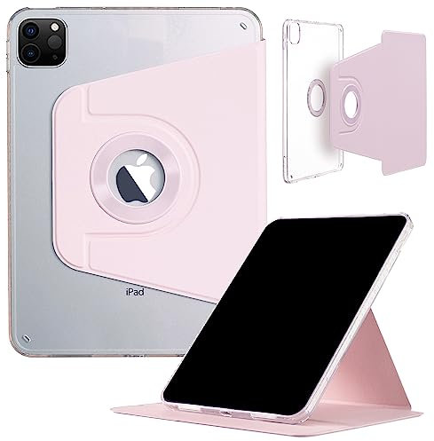 iPad Air (13'') M3/M2 2025/2024 Hülle, DMaos Magnetic Abnehmbare Smart Cover, Faltbarer Ständer, 360° drehbar - Rosa