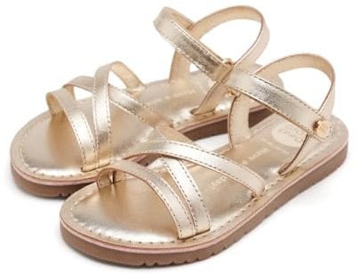 GIOSEPPO Boy's Girl's Tolland Flat Sandal, Platinum, 10 UK Child