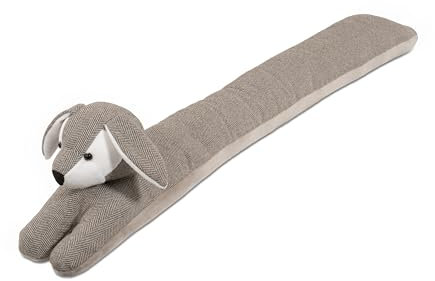 Zugluftstopper in Tierdesign, Windstopper, Zugbremse, Türdichtung, Bär, Katze oder Hund, 90 cm lang, 8 cm breit (Hund)