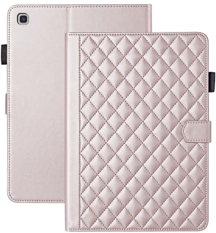 Vaitasy Coque pour Samsung Galaxy Tab A7 10.4 Pouces 2022/2020 SM-T500/T505/T507 Business Cuir PU Tablet Étui pour Galaxy Tab A7 avec Fente pour Carte Fonction Stand Or Rose
