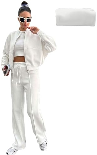 amropi Tuta da Donna Giacca con Cerniera e Pantaloni Jogging Tute 2 Pezzi Sportivo Completo