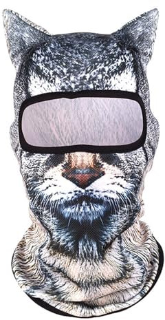 Katze Balaclava Gesichtsmaske 3D Tier Kopfhaube Unisex Erwachsene weiche atmungsaktive Mehrzweck Winddicht Motorrad Radfahren Sturmhaube Karneval Halloween Vollgesichtsmaske