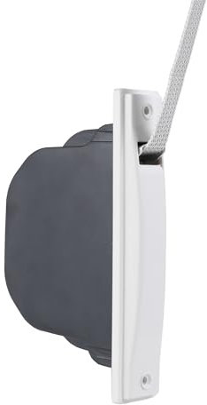 TELKES - Recogedor de Persiana sin Pivote para carpinterias de PVC. Enrollador de persiana para embutir en Obra. (Blanco, Cinta 20mm)