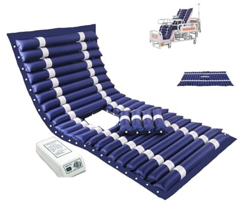 Hochwertiges elektrisches Krankenhausbett mit 10 Funktionen und seitlicher Neigung, elektrische medizinische Betten für den Heimgebrauch mit Luftkissen, Infusionsständer,Air Mattress