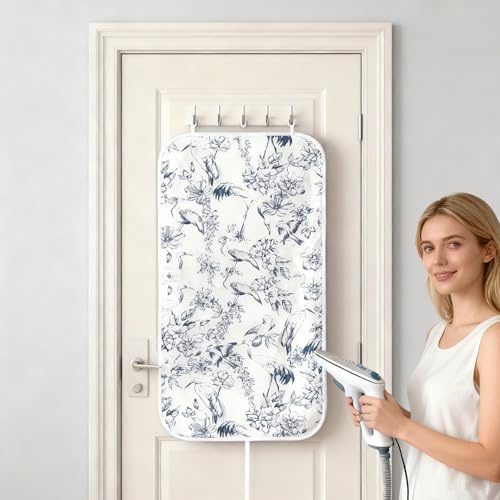 Umiin Ironing Mat, 50 × 85 cm, Portable Ironing Pad with Cotton Top and 6 mm Thick Felt Padding