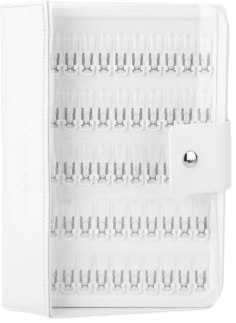 NOENNULL Livre D'affichage de Vernis à Ongles de 150 Couleurs, échantillon de Couleur D'ongle Professionnel avec des Faux Ongles Clairs, Portefeuille en Cuir PU