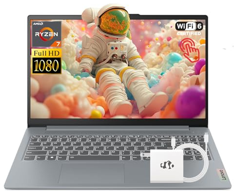 Lenovo IdeaPad Slim 3 15.6 FHD Touchscreen Laptop, AMD Ryzen 7 5825U(8-Core up to 4.50 GHz), 16GB RAM 512GB SSD, Wi-Fi 6, Privacy Webcam, Numeric Keypad, Win 11, W/Accessory, for Business and Gaming