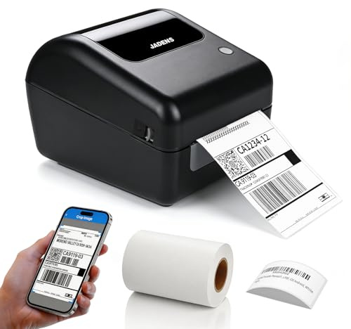 4x6 Thermal Label Printer with Built-in Label Holder, Bluetooth & USB | Inkless Printing, Fast Setup, Wireless Printing, Cost-Effective Shipping Solution for Small Business, & Home Offices