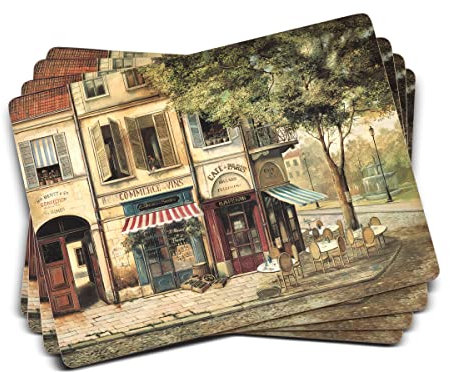 Pimpernel Platzsets aus der Pariser Szenen-Kollektion, 4 Stück