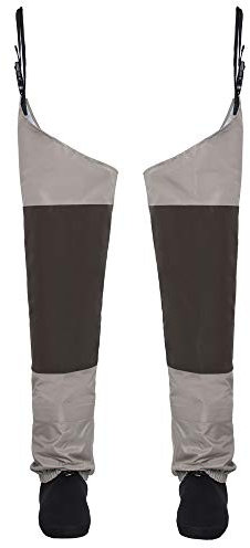 Kylebooker Pantaloni della Pesca Coscia Trampolieri Pesca a Mosche Impermeabili per Gambe e FianchiPantaloni Impermeabili Pesce Leggero Pesca Waders Traspirante Calza Piede KB006