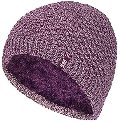 HEAT HOLDERS - Damen Winter Warm Strick Beanie/Mütze mit Fleecefutter (One Size, Rose (Nora))