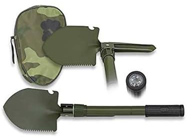 Cuchilleria Deportiva ALBAINOX - 33907- Pala Plegable con brujula ALBAINOX. 42 cm - Herramienta para Caza, Pesca, Camping, Outdoor, Supervivencia y Bushcraft