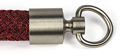 Gepotex Seilendhalter Seilkappe Seilendkappe Nickel matt mit Ring für 25 mm Handlaufseil/Absperrseil