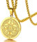 FaithHeart Wicca Elemental Seasons Pentagramm Anhänger Herren Jungen Halskette mit Medaillon Pentagramm Anhänger