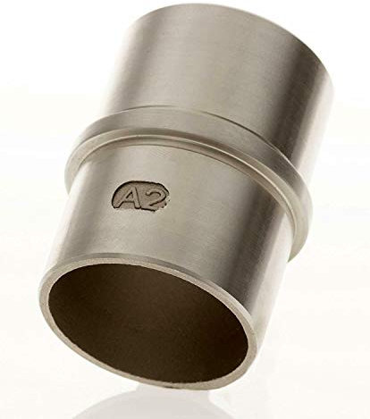 1 x Edelstahl Steckfitting Verbinder Rohrbogen Fitting Verbindungsmuffe Rohrverbinder 42,4x2,0 Verbindungsmuffe Geländer V2A