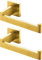 HITSLAM Toilettenpapierhalter Gold Messing Gebürstet mit Bohren Edelstahl 304 Klopapierhalte für Küche und Badzimmer Toilette Toilettenpapier Quadrat WC Papier Halterung Rostfrei 2er Pack