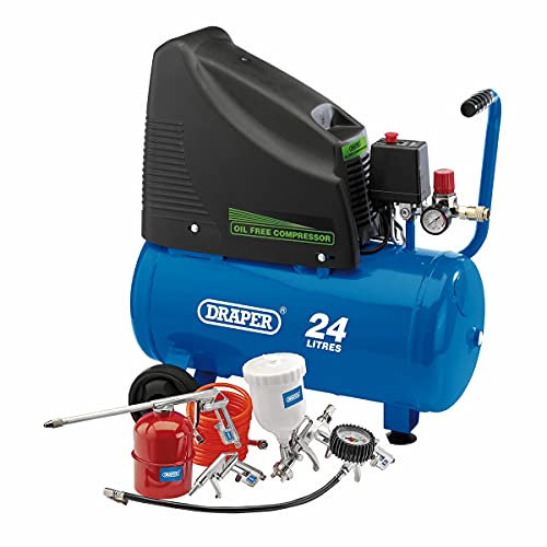 Draper 90126 Oil Free Compressor & Air Tool Kit (240V)