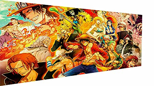 Magic Canvas Art - Bilder Anime One Piece Manga Leinwandbild 1- teilig Hochwertiger Kunstdruck modern Wandbilder Wanddekoration Design Wand Bild – P5178, Größe: 90 x 60 cm